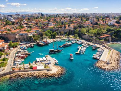 Antalya Harbor, Turkey, taken in April 2019rn' taken in hdr